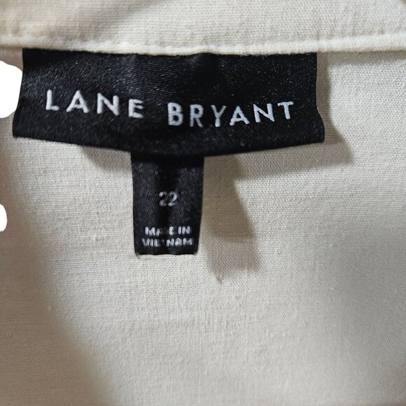 Lane Bryant Tops - Lane Bryant Womens Plus Size Drawstring Hem Snap-Front Shirt Jacket - Size 22